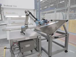 Cobot is best option for engineering firm needing press brake machine tending role